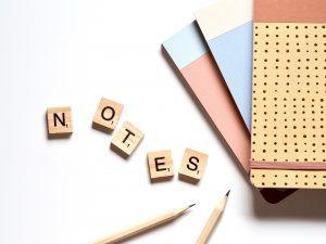 Notebooks and Notes Spelled Out Banner
